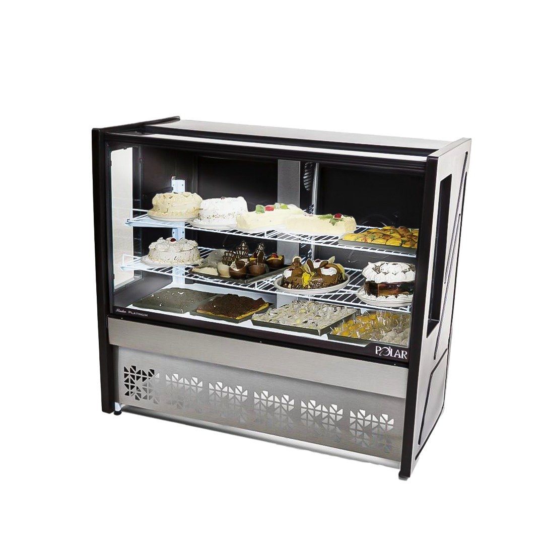 Vitrine Refrigerada 125M 2 Placas Fria Platinum Preta Polar
