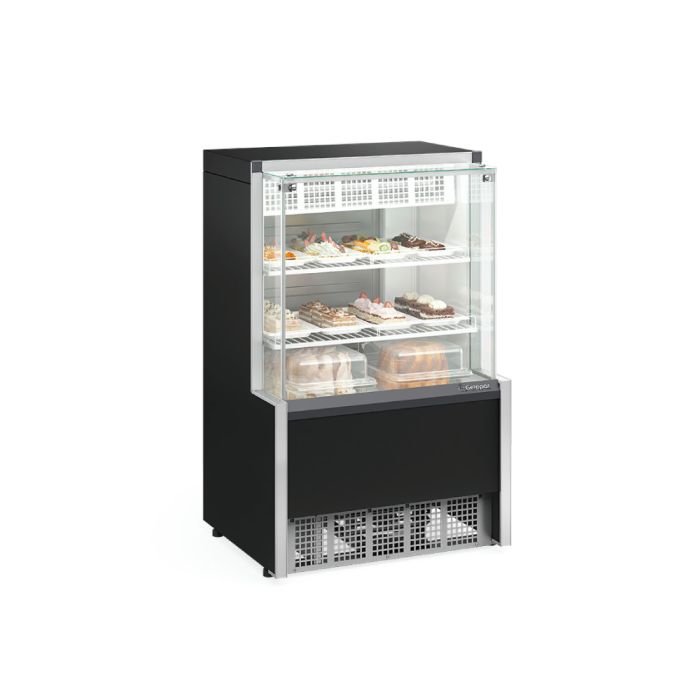 Vitrine Refrigerada 0,75 cm Aurora Preta Gelopar