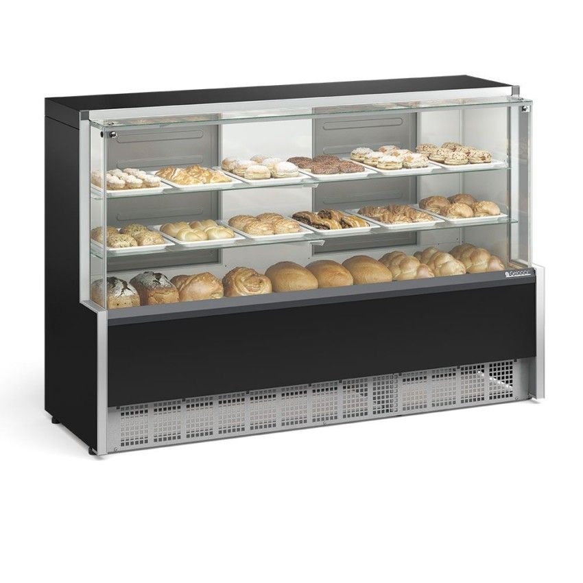 Vitrine Neutra 1,75M Aurora Preta (Seminovo) Gelopar