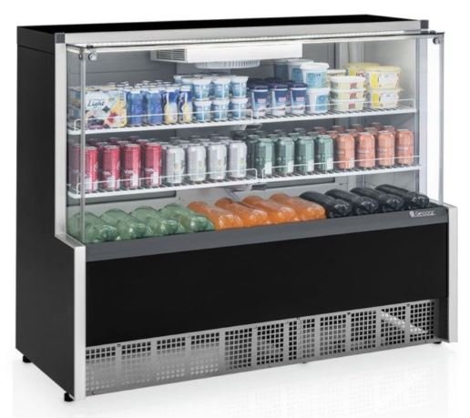 Vitrine Dupla 1,40M Estufa / Ar Forcado  Aurora  Gelopar