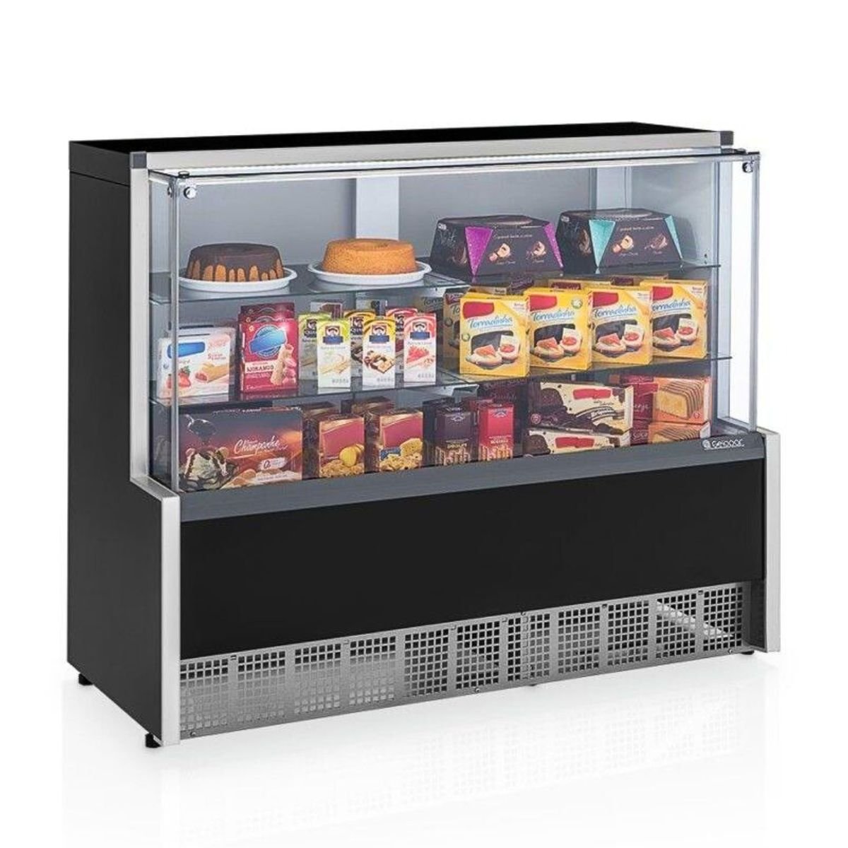 Vitrine Neutra 1,40M Cinza Aurora Gelopar