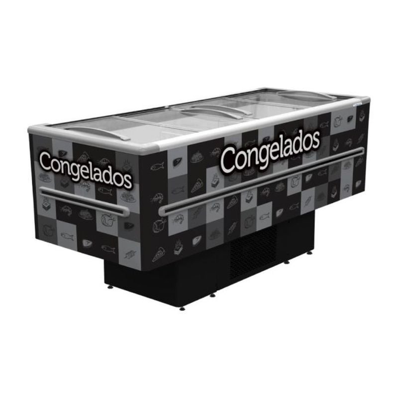 Expositor Ilha 568L Preto Fricon